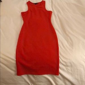 Orange stretchy dress